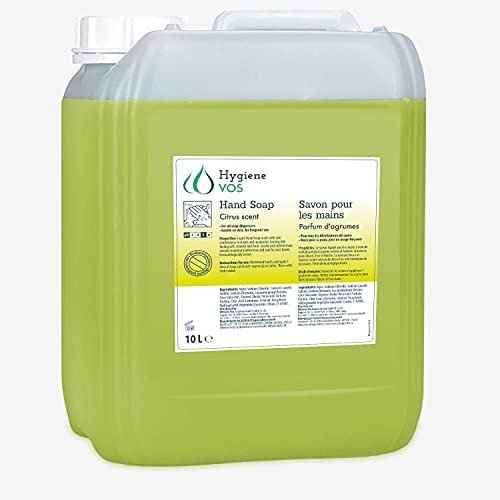 Hygiene VOS 10 litros Jabón Líquido de Manos citrón pH Neutro de Uso Diario. Fórmula Extra Suave y Biodegradable. Envase Económico de 10L, para Todo Tipo de Dispensadores