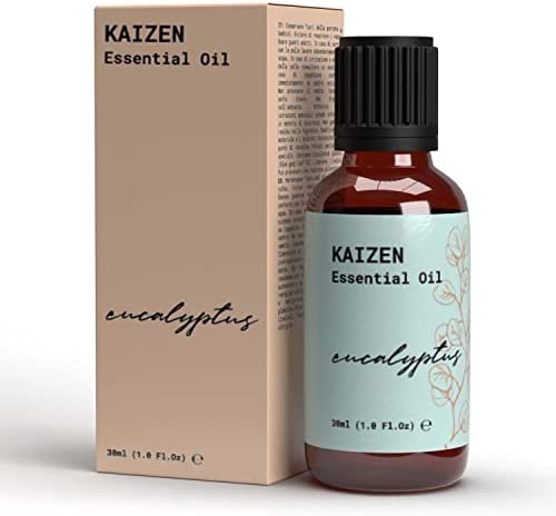 Kaizen Aceite Esencial Eucalipto Humidificador 100% Puro – Aceite de Eucalipto para Humidificador – Aceite Esencial Eucalipto Natural de Grado Terapéutico – Esencia Eucalipto para Humidificador, 30ml