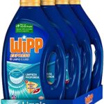 Wipp Express Detergente Líquido Limpio y Liso para lavadora 30 Lavados - Pack de 4, Total: 120 Lavados