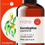 H’ana Eucalyptus Essential Oil for Diffuser - 100% Pure Therapeutic Grade Eucalyptus Oil Essential Oil - Eucalyptus Oil for Diffuser, Skin Humidifier, Sinus & Hair (30 ml)