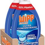 Wipp Express Detergente Líquido Ultra Concentrado (2 x 1.3 l, 130 lavados), detergente para lavadora con fórmula ultraconcentrada limpieza profunda plus y efecto frescor activo