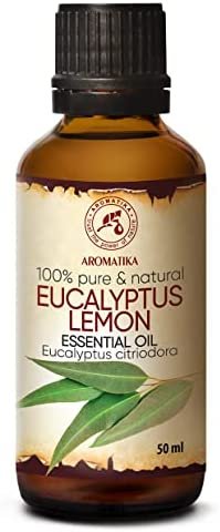 Aceite Esencial Eucalipto y Limon 50ml – 100% Puro y Natural para Relajación – Belleza – Cuidado Cuerpo – Yoga – SPA – Fragancia de Ambiente – Difusor de Aroma – Lámpara de Fragancia