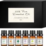 Juego de aceite esencial de aromaterapia de planta de lavanda Juego de aceite esencial de aromaterapia de 6 × 10 ml para hacer velas, hacer jabón, difusor