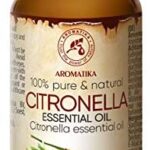 Aceite Esencial de Citronela 50ml - Cymbopogon Winterianus - Aceites Aromaterapia para Humidificador para Difusor - Lámpara Aromática - Cuidado Piel y Cabello - Aceite de Sauna