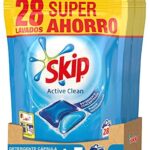 Skip Detergente en Cápsulas Active Clean Doble Líquido 28 lavados - Pack de 4
