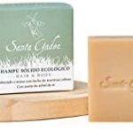 Santa Gadea Hair & Body 120 g | Champú con leche de cabra y aceite de árbol de té | Con aceite de oliva | Champu sólido ecológico sin sulfatos ni parabenos | 100% natural