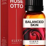 Kukka Aceites esenciales de rosa para piel y aromaterapia - Aceite de rosa de grado terapéutico 100% puro para rostro - Aceite esencial de rosa para difusor, piel, rostro, cabello y perfume (10ml)