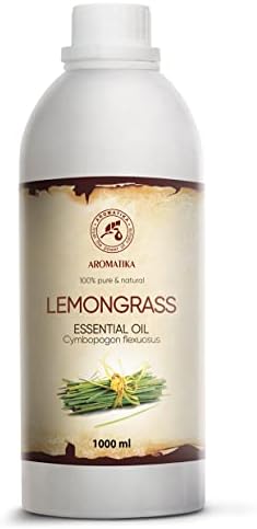 Aceite Esencial Lemongrass 1000ml – Cymbopogon Flexuosus – Aceites de Aromaterapia para Difusor – Aceite Esencial de Hierba de Limón – Cuidado Piel – Aceites para Velas – Fragancia para Hogar