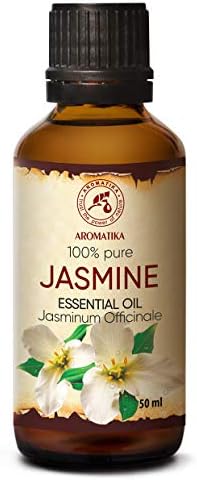 Aceite Esencial de Jazmín 50ml – Jasminum Officinale – Aceites Esenciales para Difusor – Lámpara Aromática – Buen Sueño – Calmante – Relajación – Cuidado Piel – Aceite Sensual